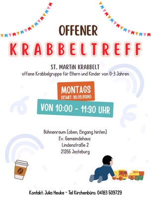 Krabbeltreff, Angebot für Babys, Eltern-Kind-Gruppen, kleine Kinder